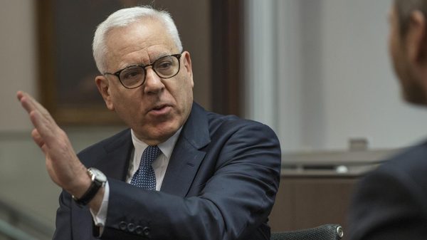 David Rubenstein (J.D. '73) in 2017. Courtesy of the University of Chicago
