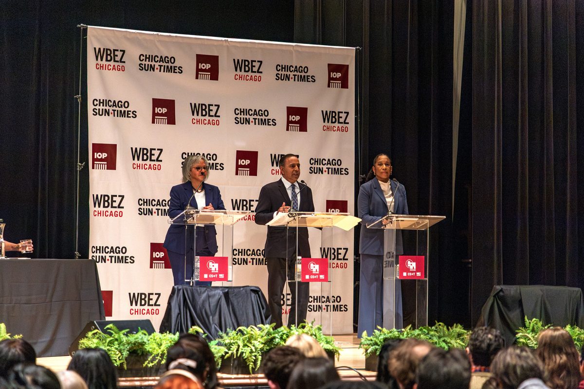 Lieutenant Governor Juliana Stratton spent most of the debate on the offensive, repeatedly attacking her opponents for their stances on campaign finance, immigration enforcement reform, and the future of Democratic Party leadership in the Senate.