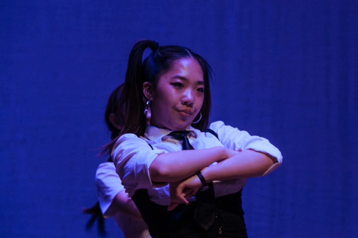 Fourth-year Sophia Shen poses during Nexus’s—UChicago’s K-Pop dance troupe—opening number.