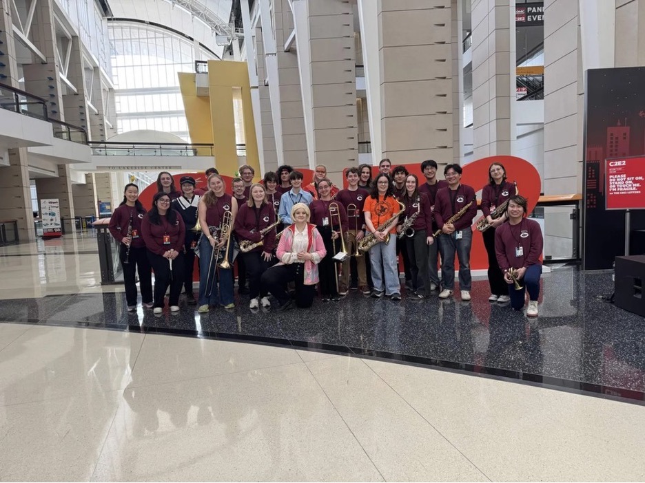 UC Pep Band Outside the Chicago Comic & Entertainment Expo. Courtesy of Rocky Lowenthal.