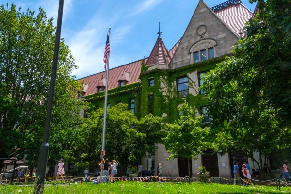 The courtyard of Blaine Hall, which houses the Lab Schools’ grades 3–5.