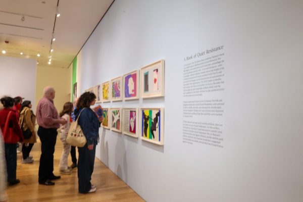 Crowds admire the pieces in the new Jazz exhibit that opened at the Art Institute on March 7, 2026.